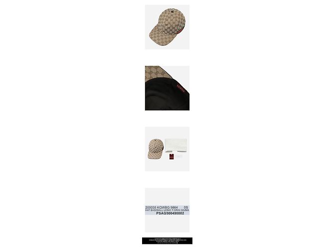 Gucci Baseball-Kappe aus Canvas Beige KQWBG Braun - Ansicht 3