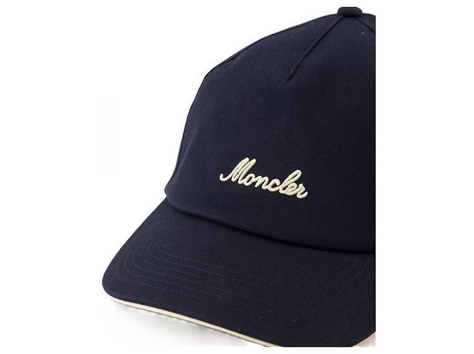 Moncler Cappellino da baseball in cotone Blu - vista 6