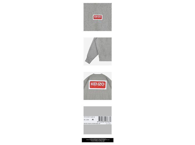 Kenzo Sweatshirt mit Logo-Print Pearl Gray Braun - Ansicht 3