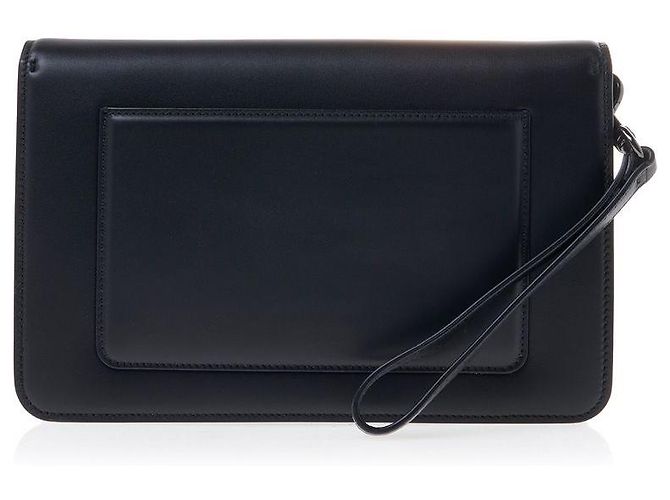 Valentino Clutch in pelle Logo Nero - vista 3