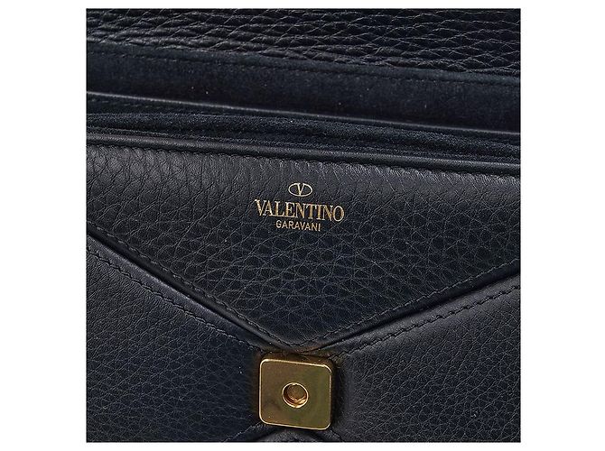 Valentino Borsa a tracolla in pelle con catena e borchia da donna ILK Nero - vista 10