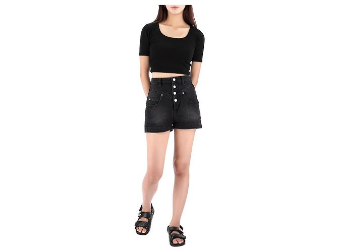 Isabel Marant Denim-Shorts Rot - Ansicht 13