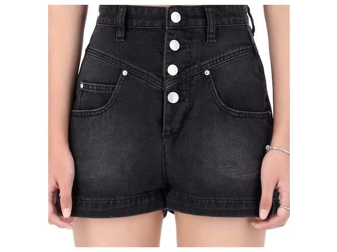 Isabel Marant Denim-Shorts Rot - Ansicht 8
