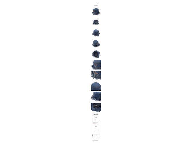 Fendi Denim-Bucket-Hat mit Logo und Fransen Blau - Ansicht 11