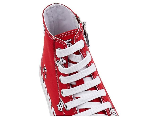 Burberry Sneakers alte monogramma Teddy Bear per bambini MINI LARKHALL HT Rosso - vista 8