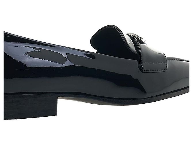 Prada Mocassini in pelle verniciata da donna Nero - vista 10
