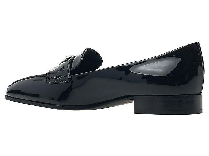 Prada Mocassini in pelle verniciata da donna Nero - vista 3