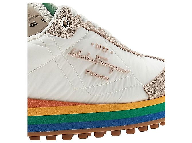Salvatore Ferragamo Sneakers basse in nylon da uomo Multicolore - vista 10