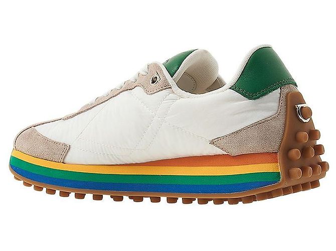 Salvatore Ferragamo Sneakers basse in nylon da uomo Multicolore - vista 3