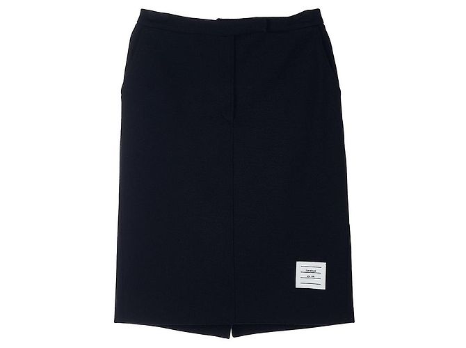 Thom Browne Falda de lana Milano Stitch para mujer Negro - vista 10