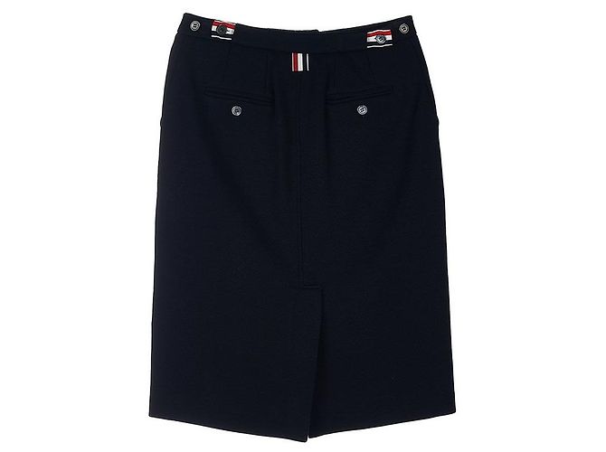 Thom Browne Falda de lana Milano Stitch para mujer Negro - vista 2