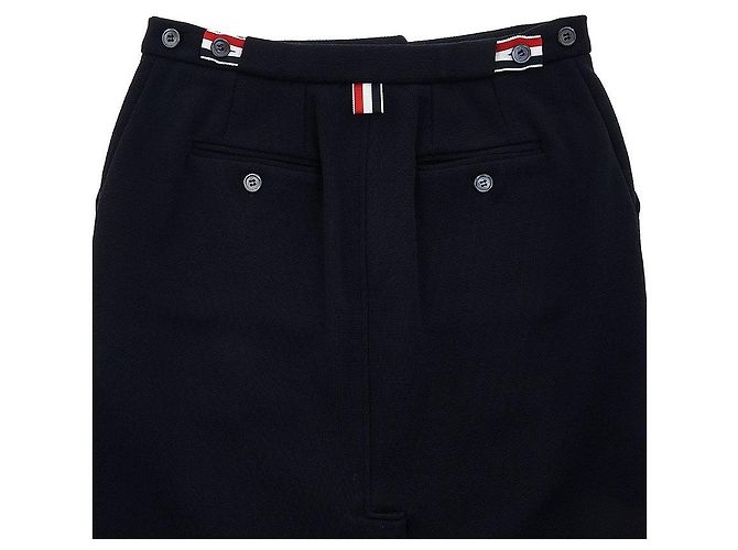 Thom Browne Falda de lana Milano Stitch para mujer Negro - vista 7