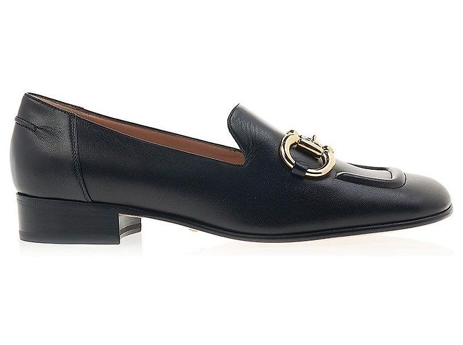 Gucci Mocassini in pelle con morsetto da donna Nero - vista 2