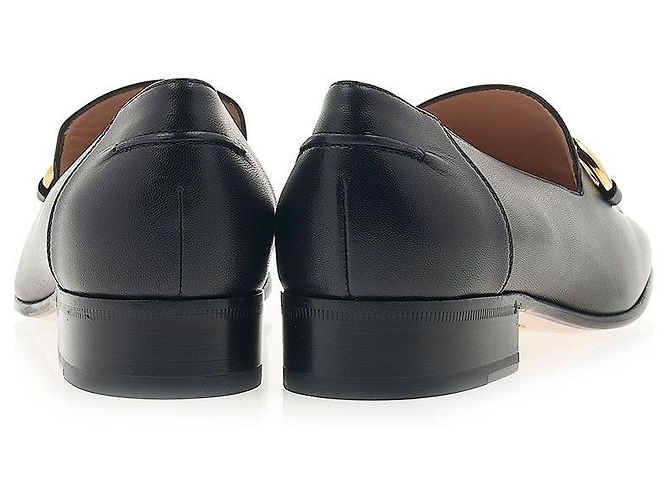 Gucci Mocassini in pelle con morsetto da donna Nero - vista 4