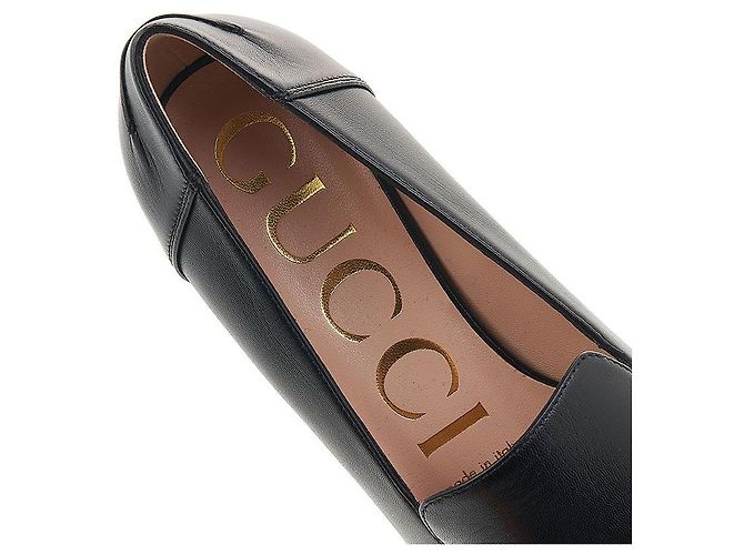Gucci Mocassini in pelle con morsetto da donna Nero - vista 7