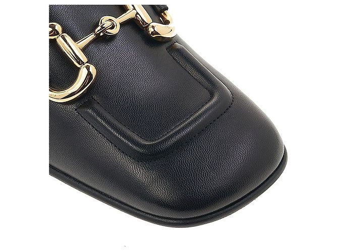 Gucci Mocassini in pelle con morsetto da donna Nero - vista 9
