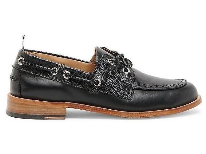 Thom Browne Scarpe da barca in pelle di vitello Vachetta - vista 4