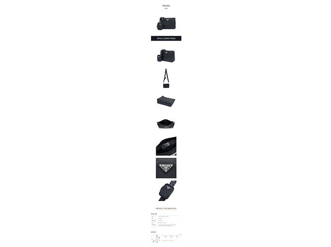 Prada Borsa a tracolla Saffiano Nero - vista 3