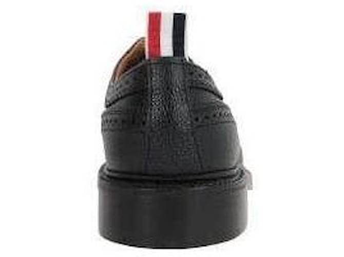 Thom Browne Pebble Grain Leather Sole Longwing Brogue Black - view 5