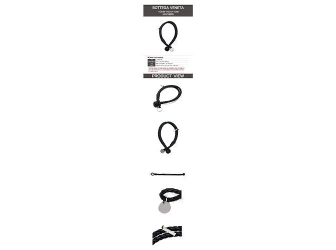Bottega Veneta Bracciale Intrecciato Napa Nero - vista 3