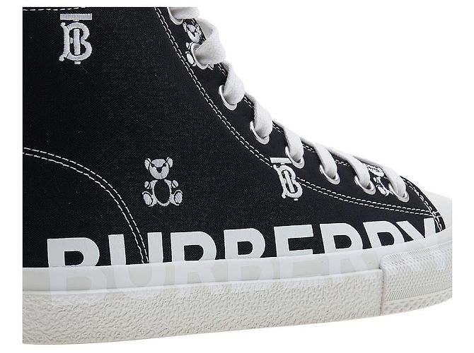Burberry Sneaker alte monogram Teddy Bear per bambini MINI LARKHALL HT Argento - vista 10