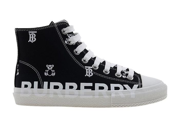 Burberry Sneaker alte monogram Teddy Bear per bambini MINI LARKHALL HT Argento - vista 2