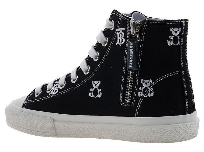 Burberry Sneaker alte monogram Teddy Bear per bambini MINI LARKHALL HT Argento - vista 3