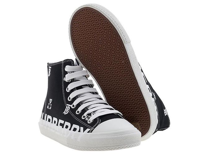 Burberry Sneaker alte monogram Teddy Bear per bambini MINI LARKHALL HT Argento - vista 5