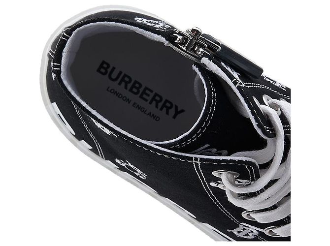 Burberry Sneaker alte monogram Teddy Bear per bambini MINI LARKHALL HT Argento - vista 7