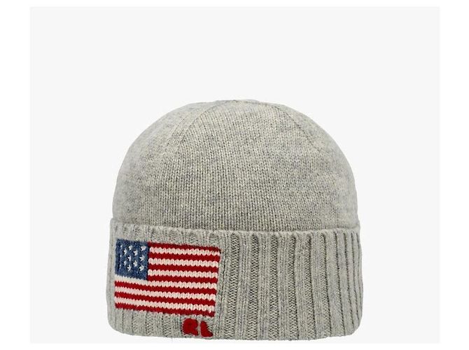 Ralph Lauren Flag Strickbeanie Mehrfarben - Ansicht 4