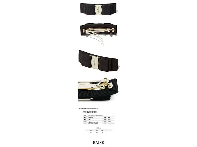 Salvatore Ferragamo Fermi capelli VARA Gold Black Nero - vista 2