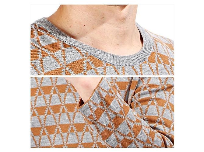 Lanvin Maglione girocollo in jacquard Multicolore - vista 11
