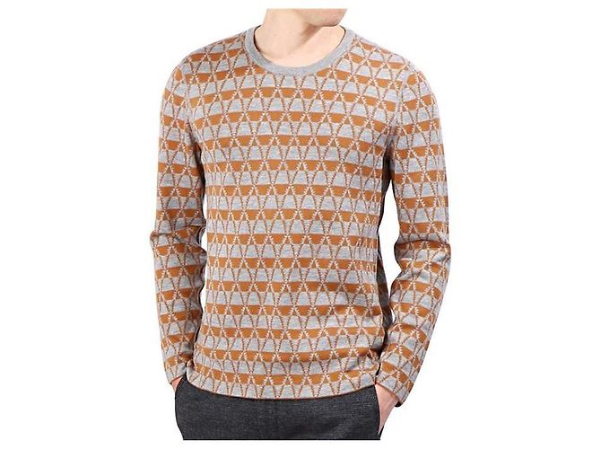 Lanvin Maglione girocollo in jacquard Multicolore - vista 8