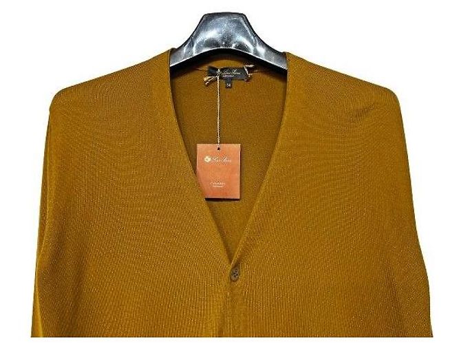 Loro Piana Kaschmir-Cardigan in Senfgelb Braun - Ansicht 5