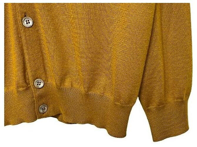 Loro Piana Kaschmir-Cardigan in Senfgelb Braun - Ansicht 6
