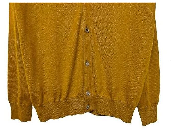 Loro Piana Kaschmir-Cardigan in Senfgelb Braun - Ansicht 7