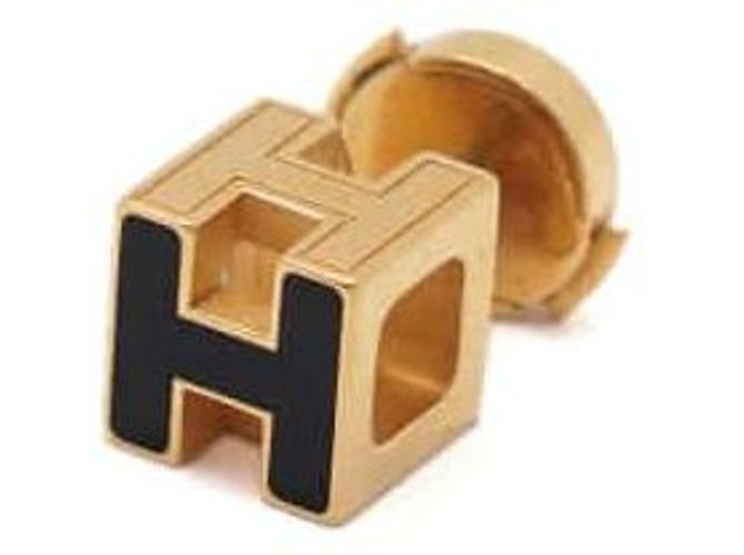 Hermès Black Gold Cube Ohrringe Schwarz - Ansicht 2