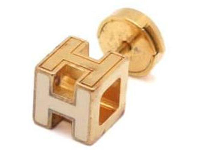 Hermès Orecchini a cubo placcati in oro Bianco - vista 2