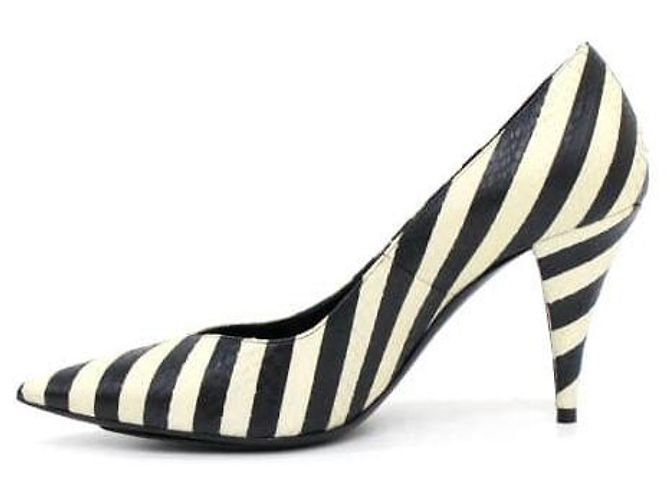 Saint Laurent Scarpe da donna con motivo pitone e righe Multicolore - vista 4