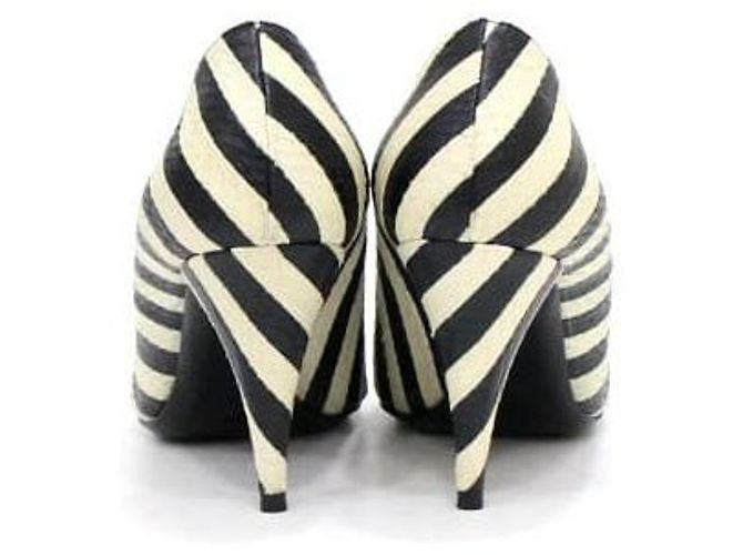 Saint Laurent Scarpe da donna con motivo pitone e righe Multicolore - vista 5