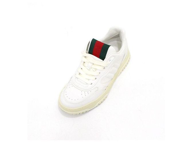 Gucci Sneakers Re-Web in pelle bianca da donna - vista 2