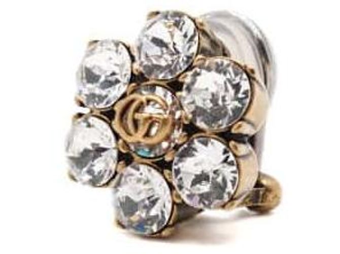 Gucci Orecchini a clip da donna GG Crystal Flower Multicolore - vista 2