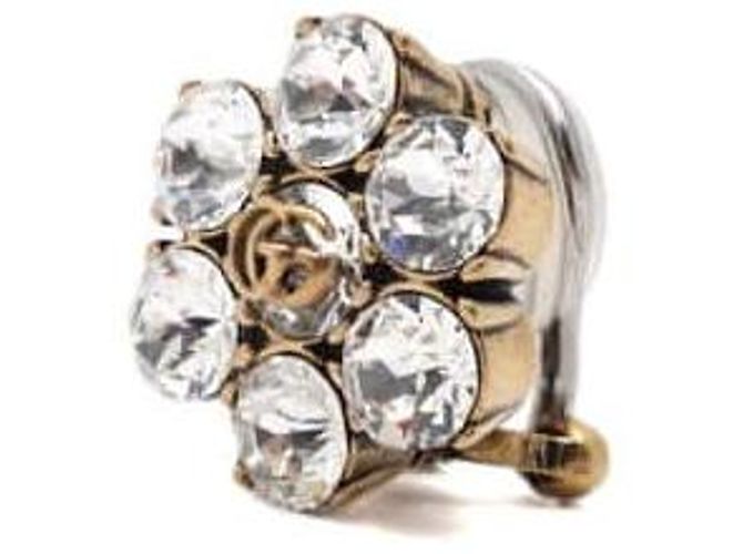 Gucci Orecchini a clip da donna GG Crystal Flower Multicolore - vista 3