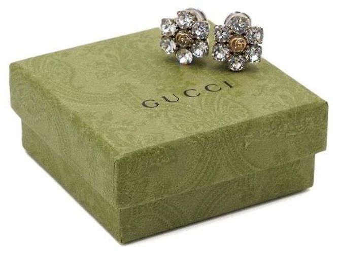 Gucci Orecchini a clip da donna GG Crystal Flower Multicolore - vista 5