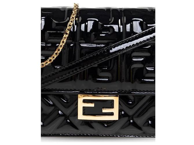 Fendi Borsa Wallet On Chain in pelle verniciata - vista 7