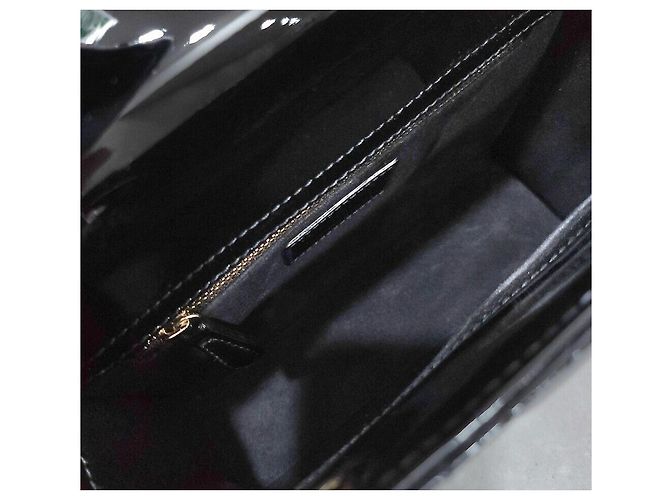 Dior Small Lady Bag Black Patent Nero - vista 7