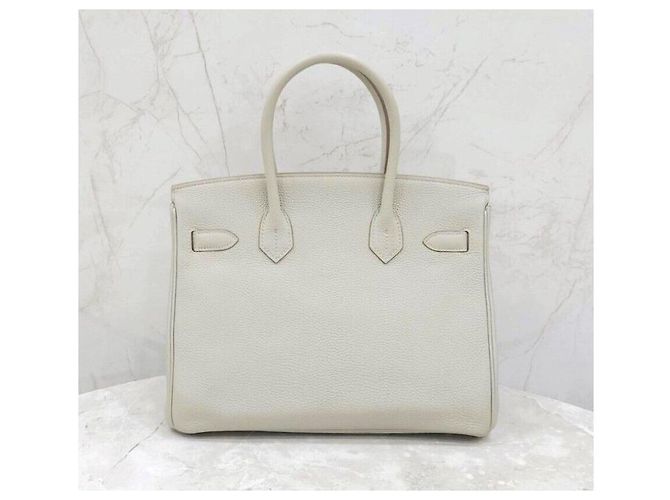 Hermès Birkin Togo Pearlgris Gold Hardware Stamp Bianco - vista 3