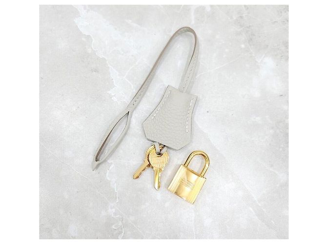 Hermès Birkin Togo Pearlgris Gold Hardware Stamp Bianco - vista 6