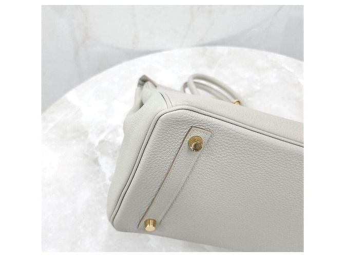 Hermès Birkin Togo Pearlgris Gold Hardware Stamp Bianco - vista 7
