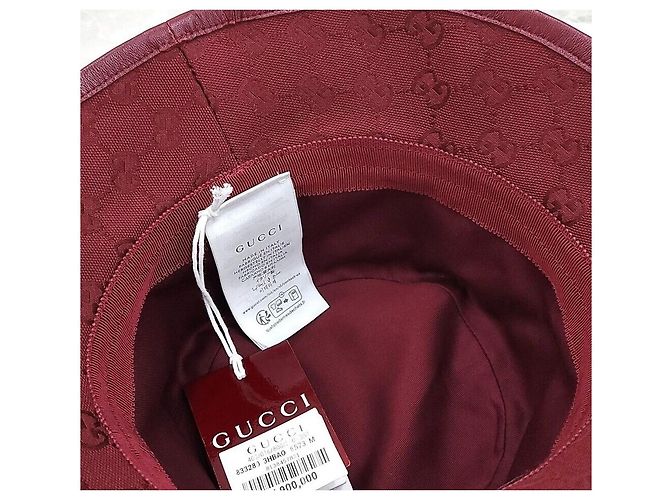 Gucci GG Monogram Bucket Hat aus Baumwolle Rot - Ansicht 6